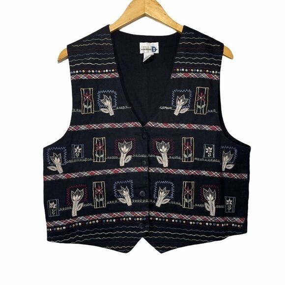 Paul Harrison Design Vintage Black Vest - Picture 1 of 10